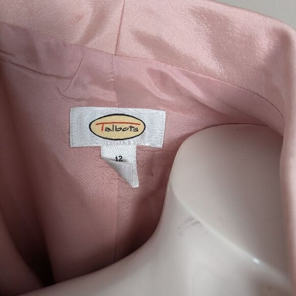 Light Pink Silk blend Bolero beaded sleeves Talbots size 12 - Picture 8 of 8